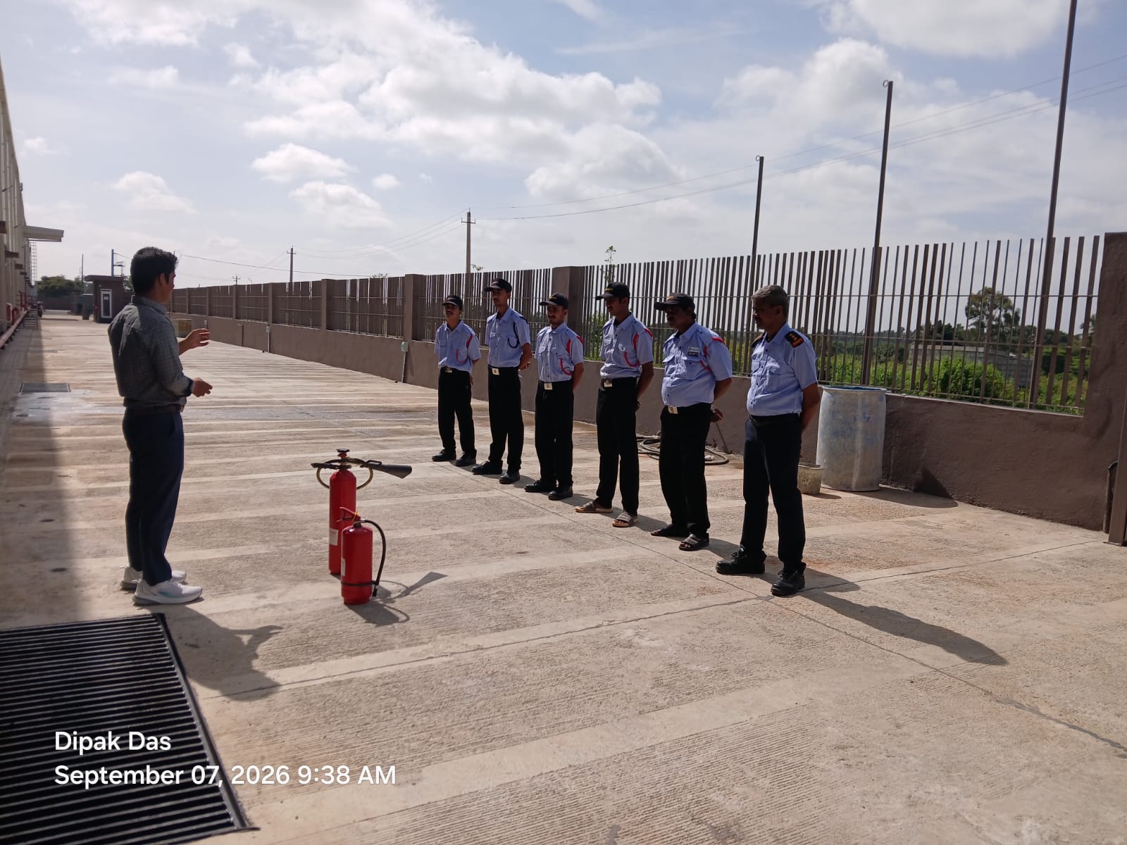 DB Security Services team during fire safety training
